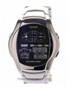 Citizen Ana-digi Thermometer Digital Dual Time Vintage JG2081-57