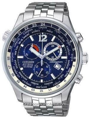 Citizen Eco Drive Men's Chronograph World Time AT0360-50L