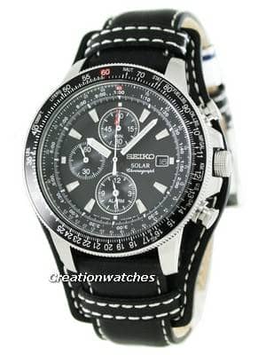 Seiko Pilot's Solar Alarm Chronograph Flightmaster SSC009P2 SSC009P SSC009 Mens Watch Seiko Pilot's Solar Alarm Chronograph Flightmaster SSC009P2 SSC009P SSC009 Mens Watch