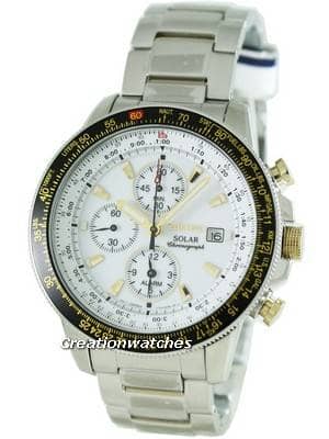 Seiko Pilot's Solar Alarm Chronograph Flightmaster SSC011P1 SSC011 SSC011P Mens Watch Seiko Pilot's Solar Alarm Chronograph Flightmaster SSC011P1 SSC011 SSC011P Mens Watch
