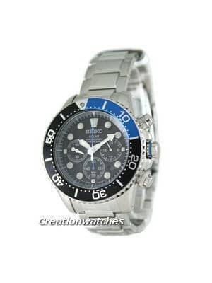 Seiko Solar Chronograph Divers SSC017P1 SSC017P SSC017 Mens Watch