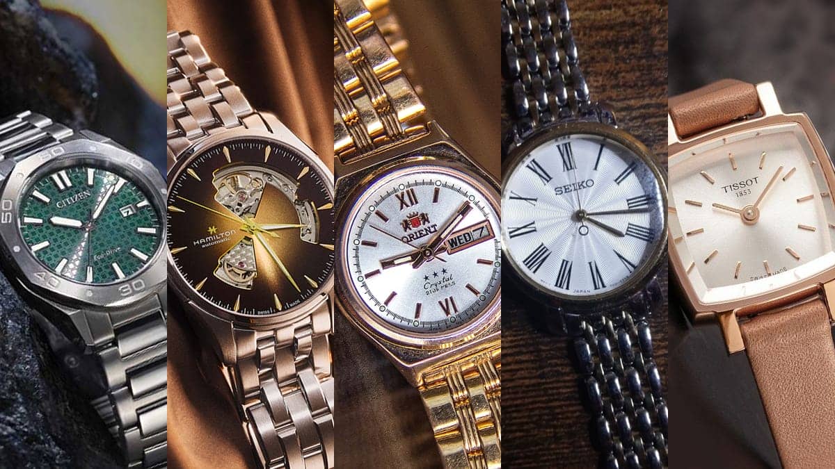 Best women's watches for gifting 2026 — Citizen Eco-Drive, Hamilton Jazzmaster, Orient automatic, Seiko and Tissot dress watch collage